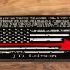 Online American Store Concealment Flags Personalized Firefighter Gift For Him Custom Ax Sign Rustic Distressed American Flag Decor Graduation Fathers Day Christmas "Isaiah 43:2"