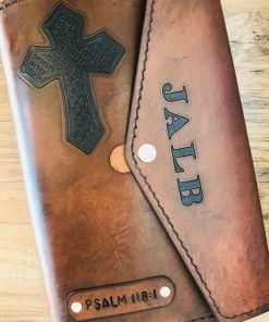 The American Store Personalized Leather Bible Cover, Custom Scripture Cover, Large Bible Cover, Handmade Bible Cover, Christian Gift, Christian Bible Case Religious Bible Covers & Accessories