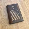 The American Store Religious Bible Covers & Accessories Personalized Leather Bible Cover, King James Bible Included, Handmade Leather Bible, Christian Gift, Christian Cross, American Flag, USA