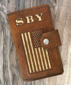 TruthTreasuresMil Accessories Personalized Leather Journal, Custom Leather Journal, Personalized Leather Notebook, Pocket-Size Journal, Military Journal, Military Gift