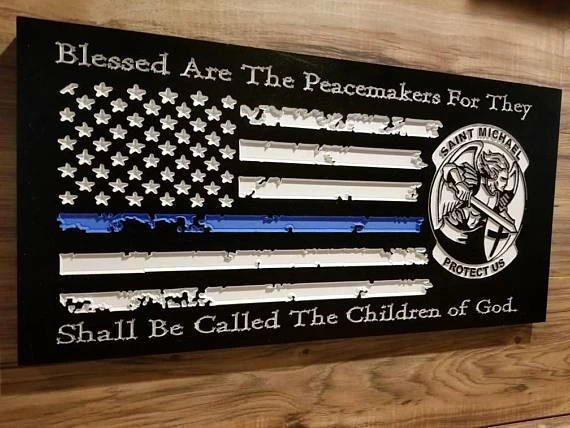 The American Store Personalized Police Officer Gifts Police Sign Rustic Thin Blue Line American Flag Home Decor Anniversary Fathers Day Christmas Graduation 4 The American Store Personalized Police Officer Gifts Police Sign Rustic Thin Blue Line American Flag Home Decor Anniversary Fathers Day Christmas Graduation