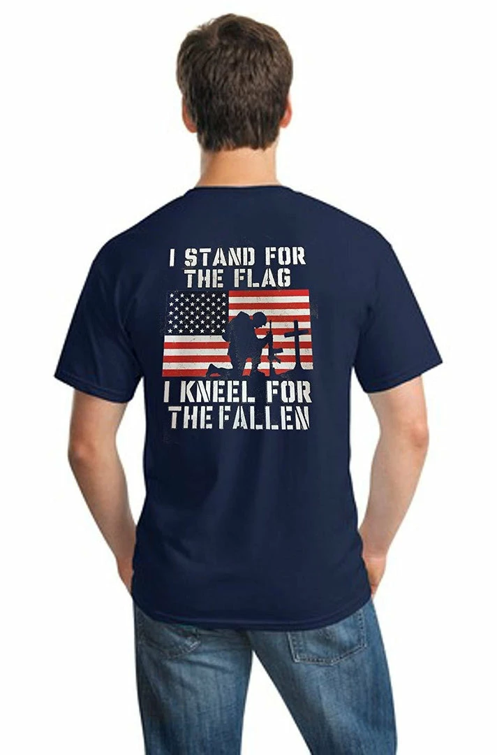 Shirt Patron Brand Mens Clothing Patriotic Stand For Flag Kneel For Fallen Political Protest Mens T Shirt Back Print 7 Shirt Patron Brand Mens Clothing Patriotic Stand For Flag Kneel For Fallen Political Protest Mens T Shirt Back Print