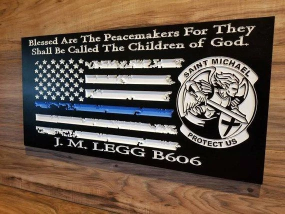 The American Store Personalized Police Officer Gifts Police Sign Rustic Thin Blue Line American Flag Home Decor Anniversary Fathers Day Christmas Graduation 4 The American Store Personalized Police Officer Gifts Police Sign Rustic Thin Blue Line American Flag Home Decor Anniversary Fathers Day Christmas Graduation