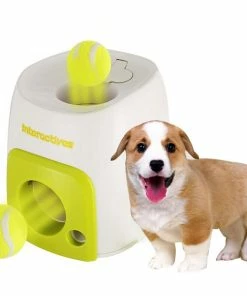Onlineamericanstore Pets Pet Dog Puppy Interactive Fetch Ball Trainning Baseball Reward Machine Tennis Pet Funny Toys For Small Animals (Ball Included)