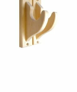 The American Store Pine Wood Gun Rack Hangers Rifle Shotgun Sword Classic Wall Display Military Clothing & Accessories