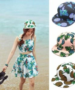 Onlineamericanstore Pineapple Snapback Bboy Hat Adjustable Baseball Cap Hip-hop Hat Unisex