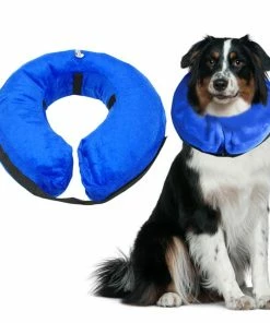 Onlineamericanstore Protective Inflatable Collar Pet Cone E-Collar Soft Pet Recovery Collar Pets
