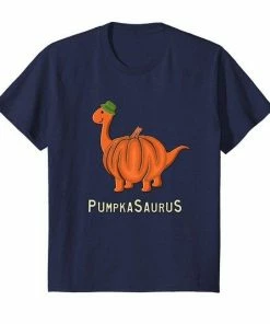 FredGreeneDesign Halloween Clothing Pumpkasaurus Pumpkin Dinosaur T Shirt Halloween Thanksgiving