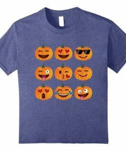FredGreeneDesign Pumpkin Emoji T-Shirt, Pumpkin Shirt Emoji Halloween Costume