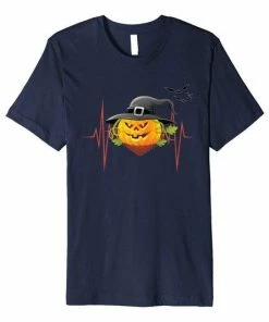 FredGreeneDesign Pumpkin Heartbeat Halloween T-Shirt