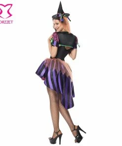 The American Store Purple Naughty Halloween Costumes For Women Witch Cosplay Sexy Fancy Dress Burlesque Carnival Costume Adult Role Playing Outfits