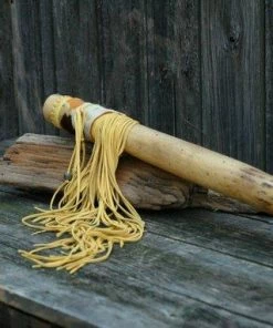 HollyHawkDesigns Native American Collection Rain Stick,Tribal Rain Stick,40 " Rainstick,Fringed Leather Rain Stick, Boho Rainstick