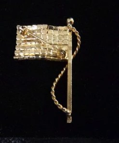 KatsCache Clothing Accessories Red White And Blue Rhinestone Flag Brooch