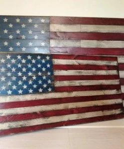 The American Store Concealment Flags REGULAR 37" Pallet Wood Flag, Rustic American Flag, Wooden American Flag, American Flag Wall Art, Wood American Flag, Fixer Upper Decor