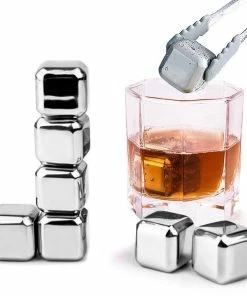 Onlineamericanstore Reusable Stainless Steel Chilling Cube Stones Pack Of 8/6/4