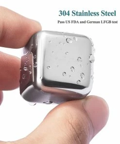 Onlineamericanstore Reusable Stainless Steel Chilling Cube Stones Pack Of 8/6/4