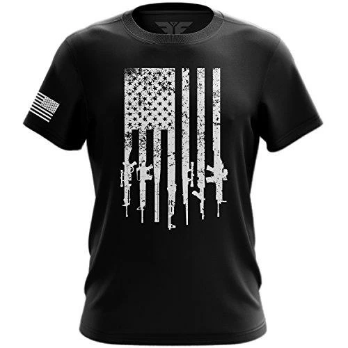 DURO Threads Rifle Flag Pro-Gun Patriotic T-Shirt Mens Clothing 3 DURO Threads Rifle Flag Pro-Gun Patriotic T-Shirt Mens Clothing