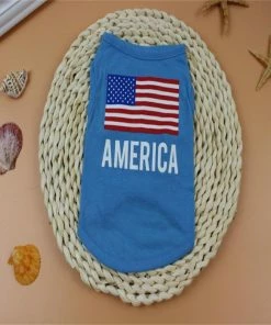 Shenzhen Love Home Wholesale Co., Ltd Pets Rush Sale!American Flag Cute Pet Vest Clothing Small Puppy Costume Summer Apparel Ropa De Verano Para Perros Pet Cat Dog Clothes