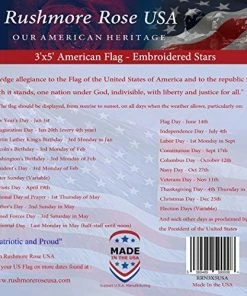 Rushmore Rose USA American Flag - Made In USA. Premium 3x5 US Flags. Embroidered Stars And Stripes - American Flags Made In America 19 Rushmore Rose USA American Flag - Made In USA. Premium 3x5 US Flags. Embroidered Stars And Stripes - American Flags Made In America
