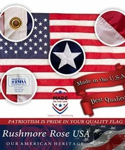 Rushmore Rose USA American Flag - Made In USA. Premium 3x5 US Flags. Embroidered Stars And Stripes - American Flags Made In America 20 Rushmore Rose USA American Flag - Made In USA. Premium 3x5 US Flags. Embroidered Stars And Stripes - American Flags Made In America