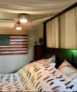 SDWoodDesigns Rustic American Flag, Concealed Weapon Flag Cabinet, Wooden American Flag, American Flag Wall Art, Weathered American Flag,