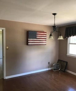 SDWoodDesigns Rustic American Flag, Concealed Weapon Flag Cabinet, Wooden American Flag, American Flag Wall Art, Weathered American Flag,