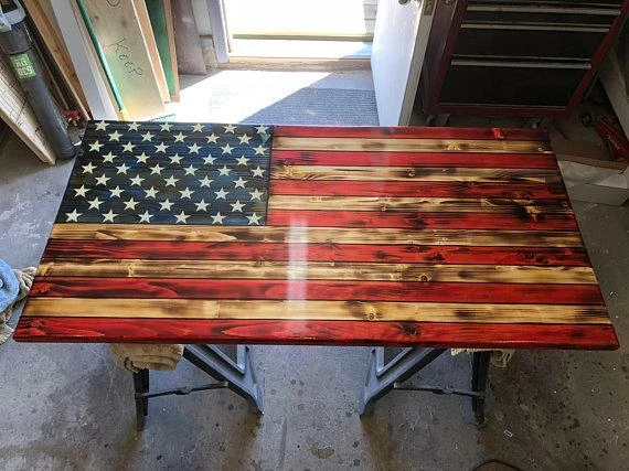 The American Store Rustic Color American Flag 24" X 12" X 1.25" 4 The American Store Rustic Color American Flag 24" X 12" X 1.25"