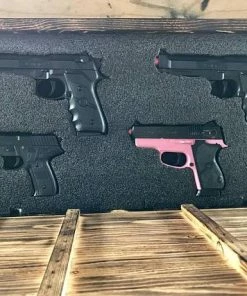 TacticalTimber Rustic Wood American Flag Firearm Concealment Cabinet Case Home Decor USA