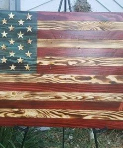 Homegrownwoodenflags Rustic Wooden American Flag Concealment Flags
