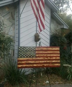Homegrownwoodenflags Rustic Wooden American Flag Concealment Flags