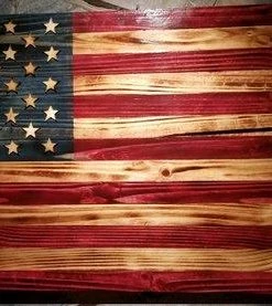 Homegrownwoodenflags Rustic Wooden American Flag Concealment Flags