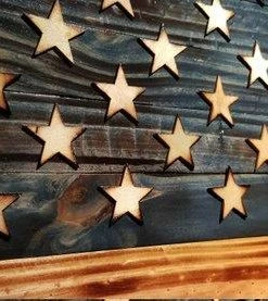 Homegrownwoodenflags Rustic Wooden American Flag Concealment Flags