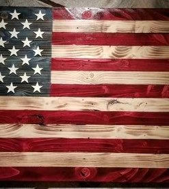 Homegrownwoodenflags Rustic Wooden American Flag Concealment Flags