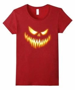 FredGreeneDesign Scary Pumpkin Halloween Shirt Halloween Clothing