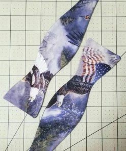 LamFineDesigns Self-tie And Pre-tie Bow Tie | US Patriotic | American Flag, Flying Eagle | Mount Rushmore Clothing Accessories