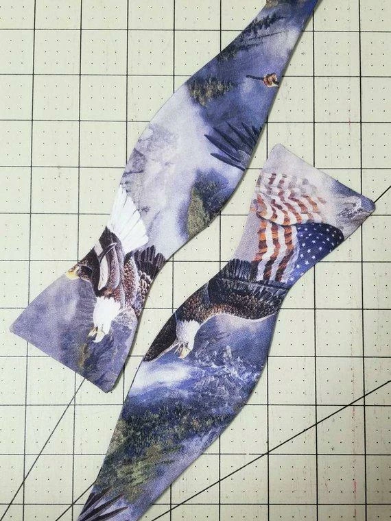 LamFineDesigns Self-tie And Pre-tie Bow Tie | US Patriotic | American Flag, Flying Eagle | Mount Rushmore Clothing Accessories 4 LamFineDesigns Self-tie And Pre-tie Bow Tie | US Patriotic | American Flag, Flying Eagle | Mount Rushmore Clothing Accessories