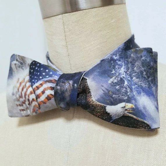 LamFineDesigns Self-tie And Pre-tie Bow Tie | US Patriotic | American Flag, Flying Eagle | Mount Rushmore Clothing Accessories 7 LamFineDesigns Self-tie And Pre-tie Bow Tie | US Patriotic | American Flag, Flying Eagle | Mount Rushmore Clothing Accessories