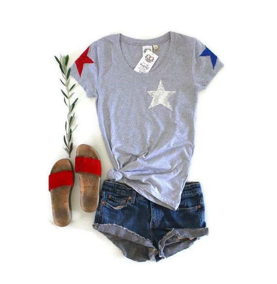 ShopLoveAndBambii Sequin Star 4th Of July Shirt. Stars And Stripes. Fourth Of July Shirt. America Tee. USA Tank Top. American Flag. Red White Blue. Celestial 4 ShopLoveAndBambii Sequin Star 4th Of July Shirt. Stars And Stripes. Fourth Of July Shirt. America Tee. USA Tank Top. American Flag. Red White Blue. Celestial