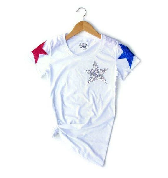 ShopLoveAndBambii Sequin Star 4th Of July Shirt. Stars And Stripes. Fourth Of July Shirt. America Tee. USA Tank Top. American Flag. Red White Blue. Celestial 5 ShopLoveAndBambii Sequin Star 4th Of July Shirt. Stars And Stripes. Fourth Of July Shirt. America Tee. USA Tank Top. American Flag. Red White Blue. Celestial