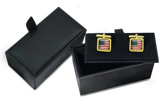 KasketKustomsOnline Shiny Gold USA United States Of America 4th Of July Patriotic American Flag Cufflink Set W/ Box 330-GSC 4 KasketKustomsOnline Shiny Gold USA United States Of America 4th Of July Patriotic American Flag Cufflink Set W/ Box 330-GSC