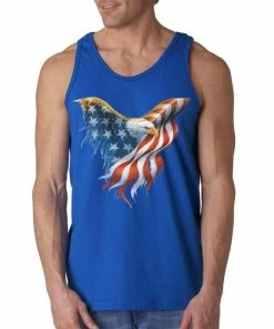 Shop4Ever Eagle USA Flag Men's Tank Top 4th Of July Tank Tops 24 Shop4Ever Eagle USA Flag Men's Tank Top 4th Of July Tank Tops