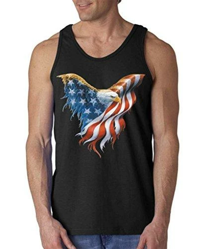 Shop4Ever Eagle USA Flag Men's Tank Top 4th Of July Tank Tops 16 Shop4Ever Eagle USA Flag Men's Tank Top 4th Of July Tank Tops