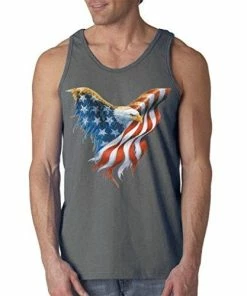 Shop4Ever Eagle USA Flag Men's Tank Top 4th Of July Tank Tops 35 Shop4Ever Eagle USA Flag Men's Tank Top 4th Of July Tank Tops