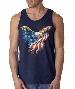 Shop4Ever Eagle USA Flag Men's Tank Top 4th Of July Tank Tops 36 Shop4Ever Eagle USA Flag Men's Tank Top 4th Of July Tank Tops