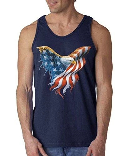 Shop4Ever Eagle USA Flag Men's Tank Top 4th Of July Tank Tops 18 Shop4Ever Eagle USA Flag Men's Tank Top 4th Of July Tank Tops
