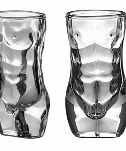 The American Store Shot Glass Set (4-Piece Set) Crystal, Women Shaped Custom Design | Bachelor Or Bachelorette Party Drinks | Tequila, Vodka, Whiskey, Bourbon | Funny, Durable Style (FemaleV2) Casual Glasses