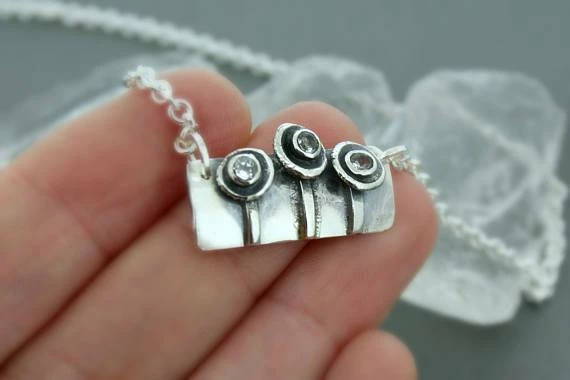 Courtneymariejewelry Accessories Silver Flower Necklaces For Women - Stone Flower Necklace - Silver Necklace Flower - Stone Necklace Women - Necklace Gift For Her 3 Courtneymariejewelry Accessories Silver Flower Necklaces For Women - Stone Flower Necklace - Silver Necklace Flower - Stone Necklace Women - Necklace Gift For Her