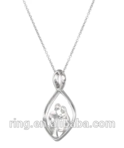Onlineamericanstore Silver Plated Parents And Two Children Infinity Pendant Necklace Gift Collection