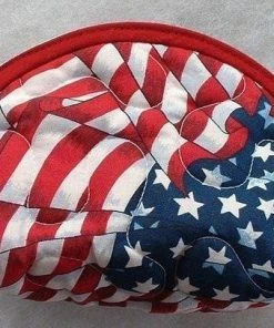 Doodlebugquilts Small Quilted Purse - American Flag Print