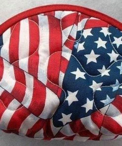 Doodlebugquilts Small Quilted Purse - American Flag Print